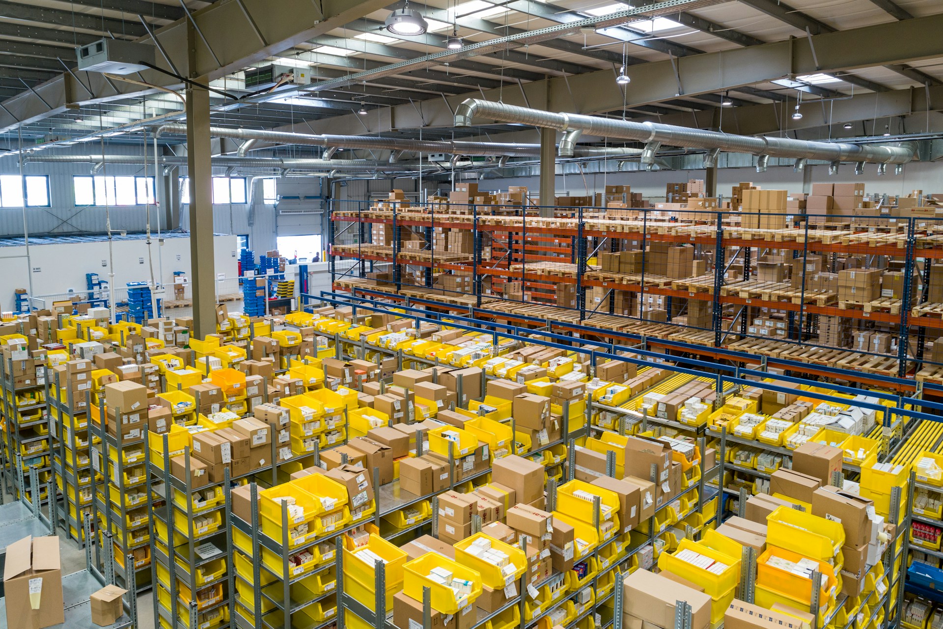 Heavy equipment parts warehouse